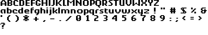 Berkelium Bitmap font