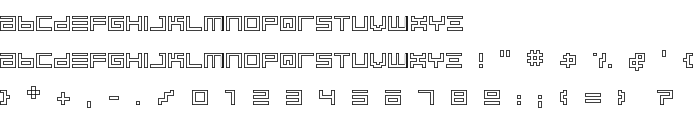 BIN Outline font