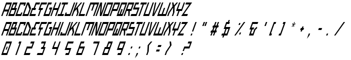 Bionic Type Cond Italic font