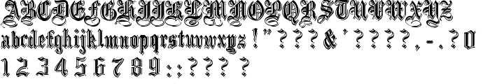 EmbossedBlack Normal font