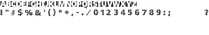 BlackWhiteGridsA font