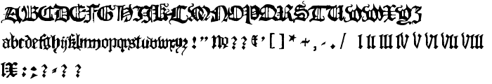 Blackletter HPLHS font