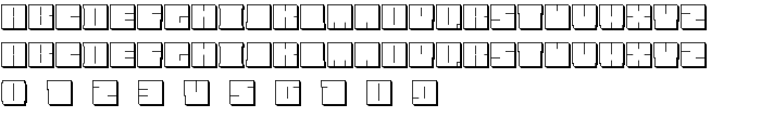 Blockman-outlined font