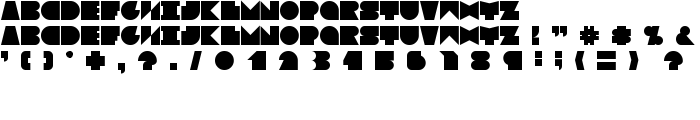 Blokked font