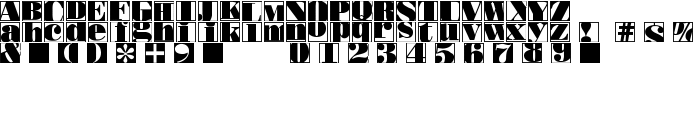 BodoblackSquaresInvers font