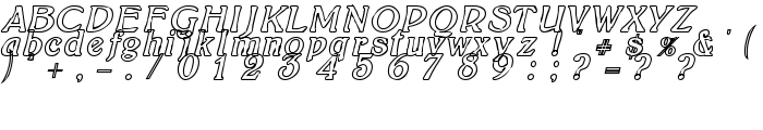 BoltonItalicOutline font