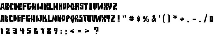 BuzzSaw Chipped AOE font