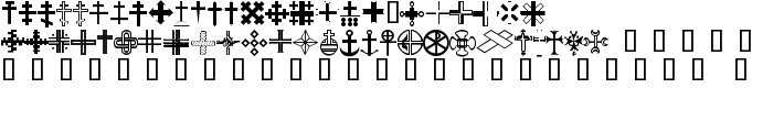 Christian Crosses III font