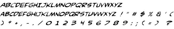 Comic Book Commando Italic font