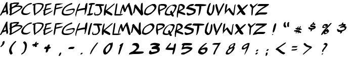 comic huslte Italic font