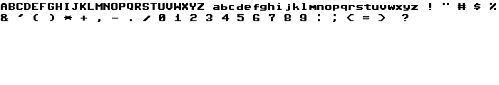 Commodore 64 Angled font