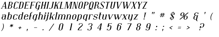 Covington Exp Italic font