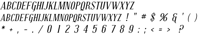 Covington SC Italic font