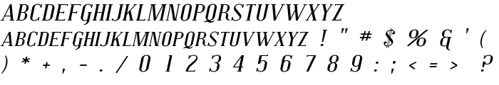 Covington SC Exp Italic font