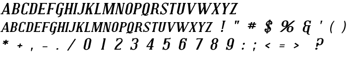 Covington SC Exp Bold Italic font