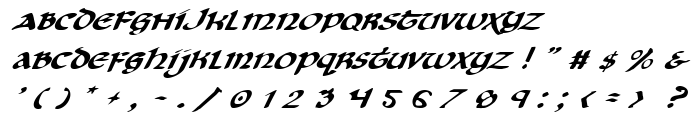 Cry Uncial Italic font