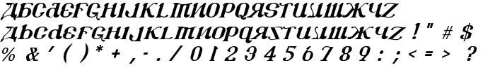 CSAR  Italic font