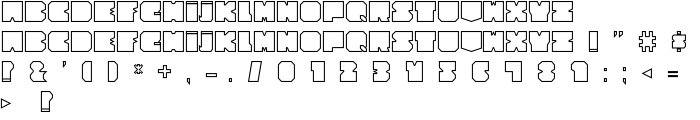 Cubesity outline font