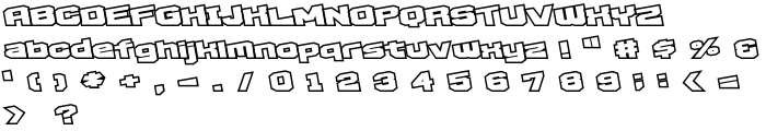 D3 Egoistism outline extra font