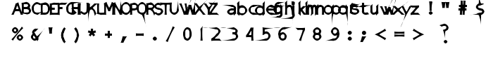 DamagedSataLight font