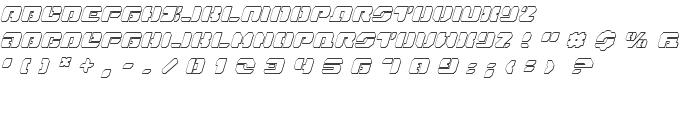 Dan Stargate Outline Italic font