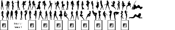 Darrians Sexy Silhouettes 3 font