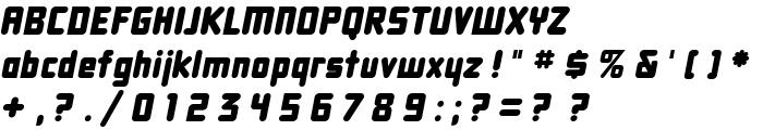 DBXLNightfever Italic font