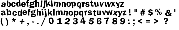 DdaftT-lowercase font