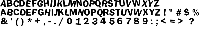 dDAFTt-UPPERcase font