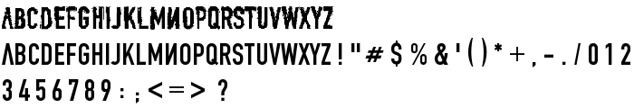 denial font