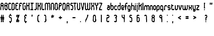 Dented BRK font