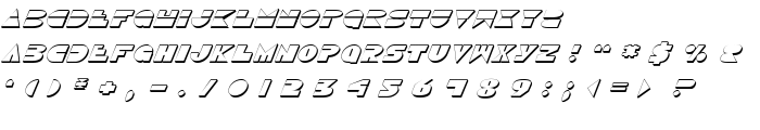 Disco Duck 3D Italic font