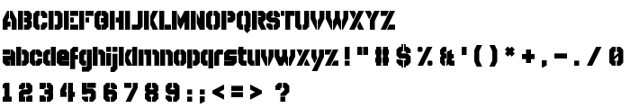 Disparador Stencil Regular font