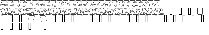 Domino bred kursiv omrids font
