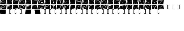 Domino flad kursiv font