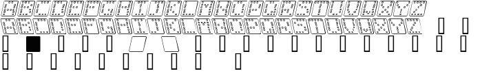 Domino square kursiv omrids font