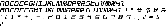 Droid Lover Expanded Italic font