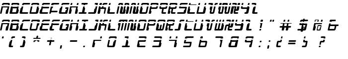 Droid Lover Laser Italic font