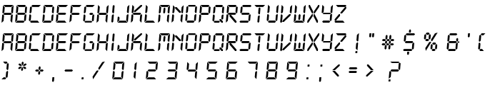 DS-Digital Italic font