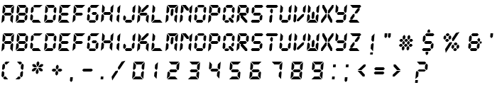 DS-Digital Bold Italic font