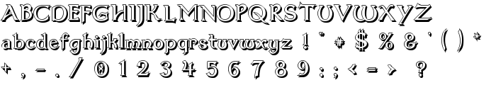 Dumbledor 1 Shadow font