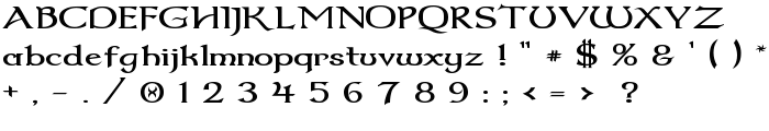 Dumbledor 2 Wide font