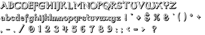 Dumbledor 3 Shadow font