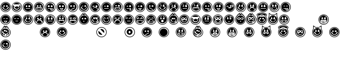 Emoticons Outline font