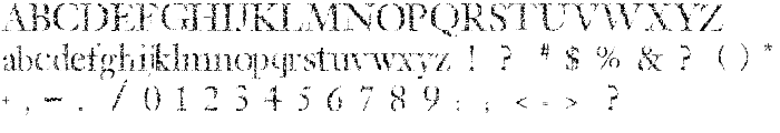 Etched font