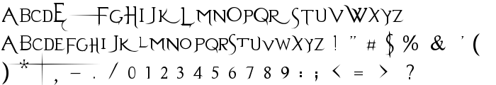 Evanescence Series B Prespaced font