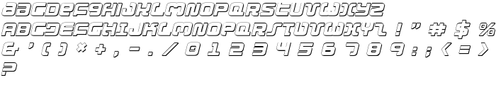 Exedore 3D Italic font