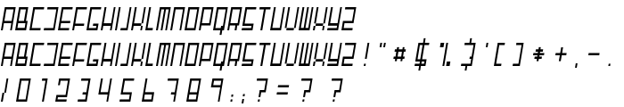 Fair N Square Condensed Regular Italic font