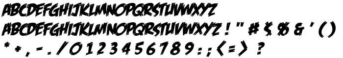 Feast of Flesh BB Italic font