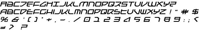 Federapolis Expanded Bold Italic font